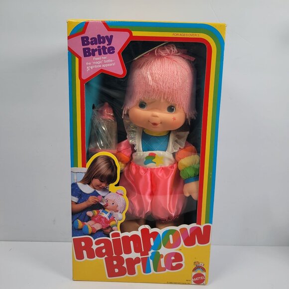 1993 Vintage Mattel Rainbow Brite Baby Brite Doll In Original Box